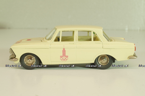 Москвич-408 А1, слоновая кость, Сентябрь 1979г., Олимпиада 80, капот 2 зажима, Тантал/Радон 1:43 Новая
