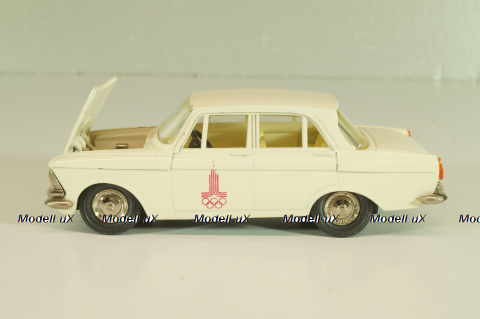 Москвич-412 А2, белый, Февраль 1980г., Олимпиада 80, Тантал/Радон 1:43