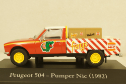 Peugeot 504 Pick Up Pumper Nic 1982 red/white, Altaya 1:43