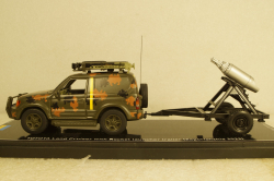 Toyota Land Cruiser 90 with Rocket Launcher trailer (Zaporizhzhia 2022), TruckTyr 1:43