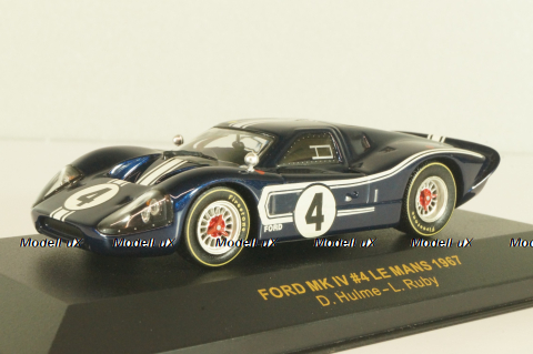 Ford GT40 MK IV #4 Le Mans 1967, D.Hulme/L.Ruby, blue, LMC011, IXO 1:43