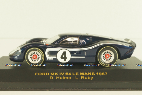 Ford GT40 MK IV #4 Le Mans 1967, D.Hulme/L.Ruby, blue, LMC011, IXO 1:43