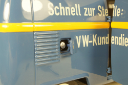 Volkswagen T1b panel van customer service blue/yellow, 450048400, Schuco 1:18