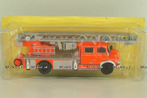 Mercedes L1519 DLK30 Metz, fire engine Scala, Germany 1966, Pompieri Italy collection #14, Altaya 1:43