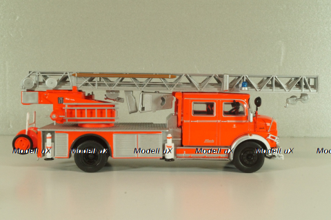 Mercedes L1519 DLK30 Metz, fire engine Scala, Germany 1966, Pompieri Italy collection #14, Altaya 1:43