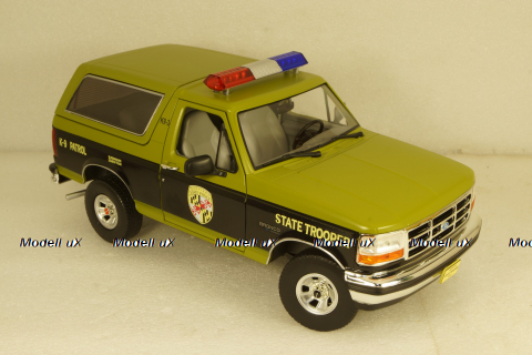 Ford Bronco Maryland State Police 1996 green/black, 19113, Greenlight 1:18