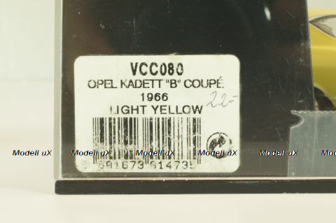Opel Kadett B Coupe 1966, yellow, VCC080, Vitesse 1:43