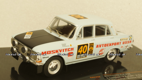 Москвич 412, No.40, Rally London - Mexiko, S.Tenishev/V.Kislykh, 1970, RAC352, IXO 1:43