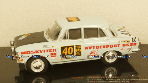 Москвич 412, No.40, Rally London - Mexiko, S.Tenishev/V.Kislykh, 1970, RAC352, IXO 1:43