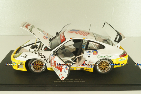 Porsche 911 (996) GT3R 2003, #23 winner Sebring 12hrs, Alex Job Racing GT Class, 80373, AutoArt 1:18