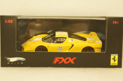 Ferrari FXX 2006, yellow with white stripe, Hot Wheels Elite 1:43