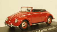 Volkswagen Hebmuller cabriolet 1950, red, built on VW Beetle (Typ 14), 940052131, Maxichamps 1:43