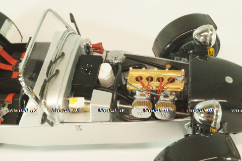 Caterham Super Seven JPE, black with carbon, 08225C, Kyosho 1:18