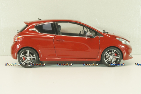 Peugeot 208 GTI 2013, red, 184700, Norev 1:18