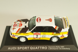 Audi Sport Quattro #2 Rally Sanremo 1984, S.Biomqvist/B.Cederberg, Altaya 1:43