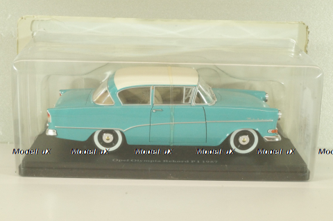 Opel Olympia Rekord PI 1957, green/white, G1648002, Hachette 1:24
