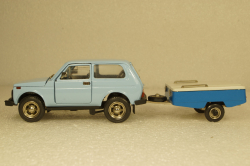 Ваз-2121 Нива с прицепом Скиф, Июнь 1989г.,  Тантал/Радон  1:43