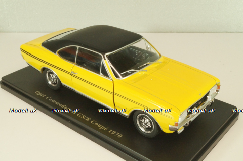 Opel Commodore A GS/E Coupe 1970, yellow/black, G1648004, Hachette 1:24