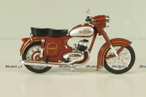 Jawa 354-04 1957 maroon, 7168104, Atlas 1:24