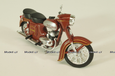 Jawa 354-04 1957 maroon, 7168104, Atlas 1:24