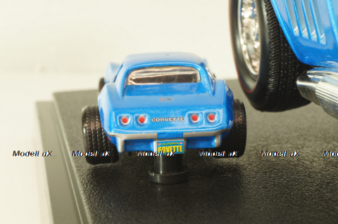 Chevrolet Corvette Stingrey (C3) 1968, Hall of Fame, blue, 047332, Hot Wheels 1:18/1:64 Set