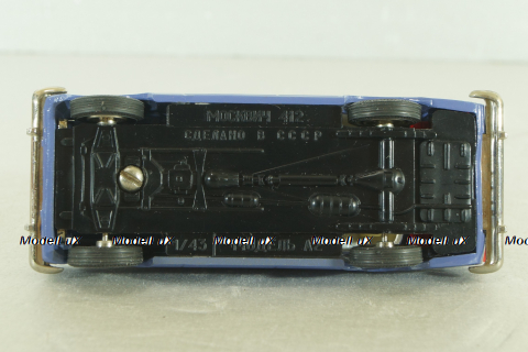 Москвич-412 А2, фиолетовый, 2 зажима, Тантал/Радон 1:43