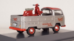 Volkswagen T2a pickup Vintage Scooter Service with PX, Schuco 1:43