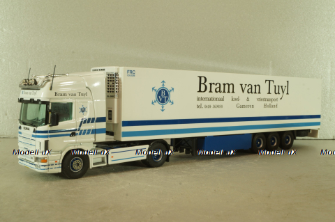 Scania 114L with semi-trailer "Bram van Tuyl" white, Tekno 1:50