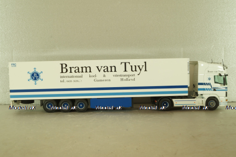 Scania 114L with semi-trailer "Bram van Tuyl" white, Tekno 1:50