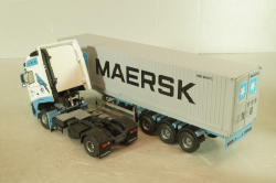 Volvo FH 12 with semi-trailer "Maersk" white/blue/grey, Tekno 1:50