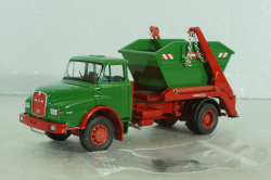MAN Hauber HAK 15.200 skip truck, green, 1047, Conrad 1:50