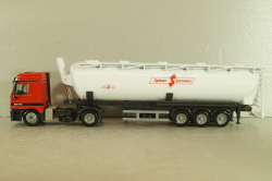 Mercedes-Benz Actros (MP1) 1840 witth semi-trailer "Spitzer Eurovrac" 1996, red/white, Joal 1:50 
