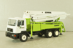 MAN 3-axle Schwing 32XL, concrete pump,  white/green, Conrad 1:50