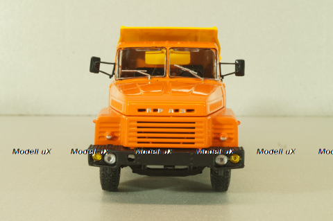 Краз-251Б самосвал 1970, оранжевый/желтый, Легендарные Грузовики СССР №58, Modimio 1:43