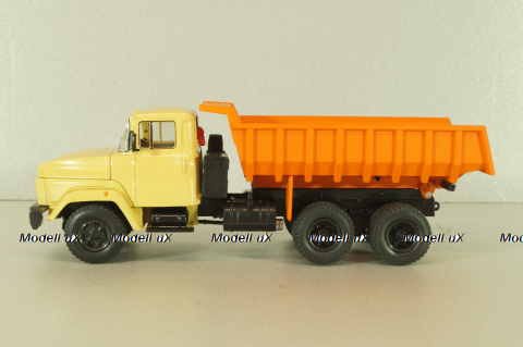 Краз-6510 самосвал 1992, бежевый/оранжевый, Н775, Наш Автопром 1:43