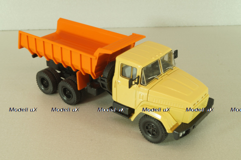 Краз-6510 самосвал 1992, бежевый/оранжевый, Н775, Наш Автопром 1:43
