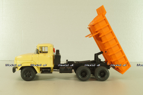 Краз-6510 самосвал 1992, бежевый/оранжевый, Н775, Наш Автопром 1:43
