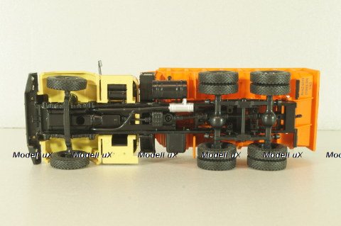 Краз-6510 самосвал 1992, бежевый/оранжевый, Н775, Наш Автопром 1:43