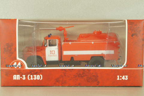 АП-3(130)-148А 1973, пожарный автомобиль порошкового тушения на шасси ЗиЛ-130, Наши Грузовики №44, 1:43