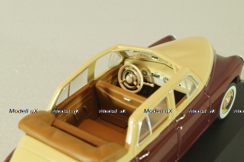 Газ-М20 Победа кабриолет 1947, бежевый/бордовый, WB217, WhiteBox 1:43