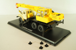 КС-3574 Ивановец, автокран на шасси Урал-4320,бежевый/желтый, SSM1350, SSM 1:43