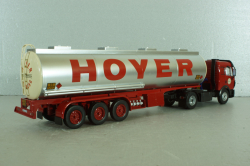 Mercedes-Benz SK 1844 with trailer Hoyer 1994, red/silver, TTR001, IXO 1:43