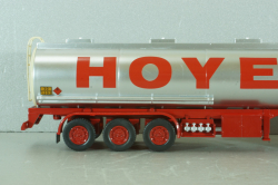 Mercedes-Benz SK 1844 with trailer Hoyer 1994, red/silver, TTR001, IXO 1:43