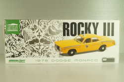 Dodge Monaco Taxi 1978, from movie Rocky III, yellow, 19111, Greenlight 1:18 Уценка!