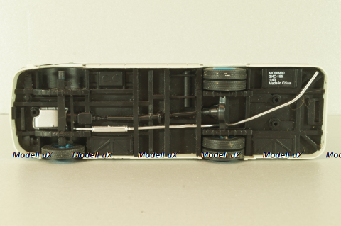 Зис-155 автобус, белый/синий, Наши Автобусы №19, Modimio 1:43 На Запчасти!