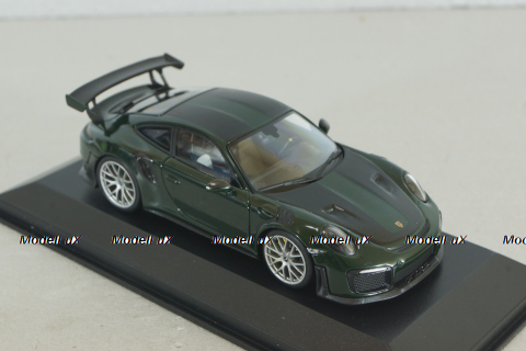 Porsche 911 (991.2) GT2 RS Weissach Package 2018, dark green/silver rims, 413067287, Minichamps 1:43