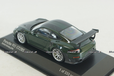 Porsche 911 (991.2) GT2 RS Weissach Package 2018, dark green/silver rims, 413067287, Minichamps 1:43