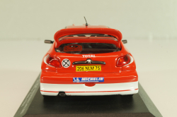 Peugeot 206 WRC #2 Rally Monte Carlo 2003, R.Burns/R.Reid, red, Altaya 1:43