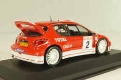 Peugeot 206 WRC #2 Rally Monte Carlo 2003, R.Burns/R.Reid, red, Altaya 1:43