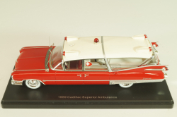 Cadillac S&S Superior Landau Ambulance 1959, red/white, 45260, NEO 1:43